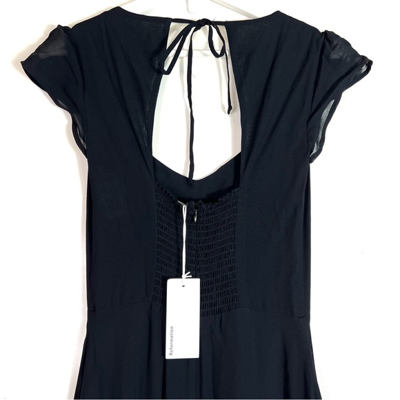 NWT Reformation Amaryllis Maxi Dress Black Size 0 - Picture 4 of 13